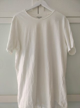 Camiseta Jack & Jones XL Cuello Roto Blanca