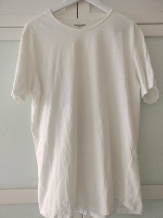 Camiseta Jack & Jones XL Cuello Roto Blanca