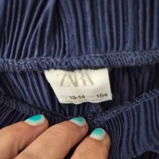Pantalones plisados azul marino 14 años