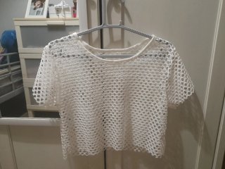 Camiseta blanca de malla
