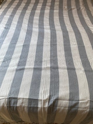 Pareo/Manta Rayas Gris y Blanco 210x240
