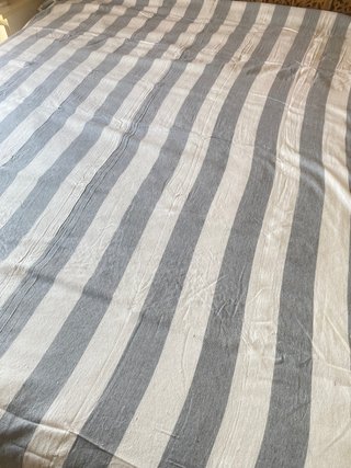 Pareo/Manta Rayas Gris y Blanco 210x240