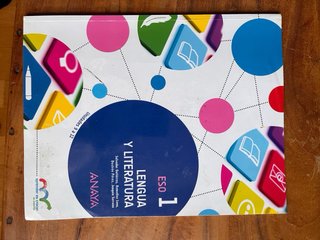 Libro de lengua y literatura 1 ESO, ed. Anaya