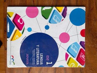 Libro de lengua y literatura 1 ESO, ed. Anaya