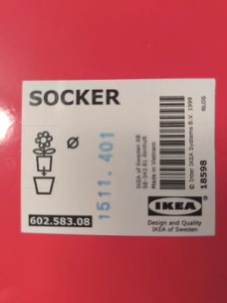 Macetero colgante Ikea Socker