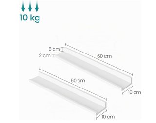Estantes flotantes de pared (2 unidades)