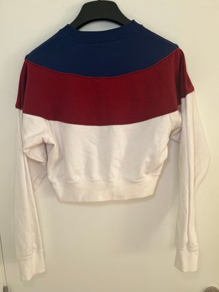 Sudadera Nike Crop Vintage XS Blanca Granate Azul