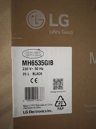 Microondas LG MH6535GIB 25L