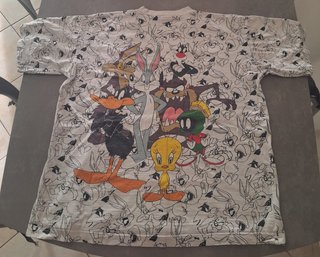 Maglietta Vintage Looney Tunes 1993 All Over Print