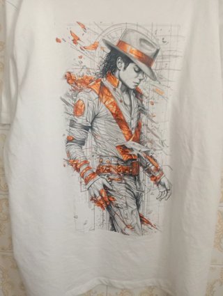 Camiseta Michael Jackson Blanca