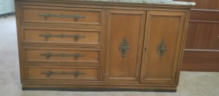 Mueble vintage madera y mármol