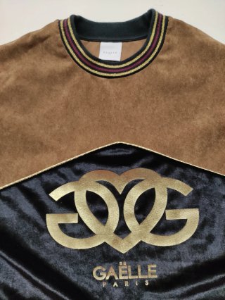 Felpa corta Gaëlle Paris logo oro
