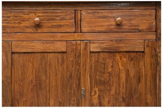 Vetrina credenza in legno massello di tiglio finit