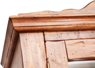 Vetrina credenza in legno massello di tiglio finit