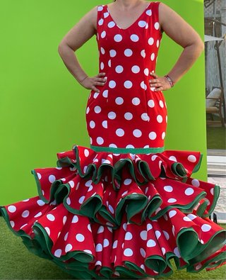 Traje de flamenca talla 40-42 elastico