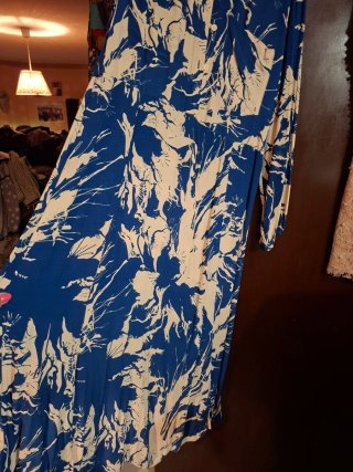 Abito Zara fantasia blu e bianco