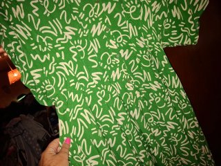 Abito Zara verde e bianco