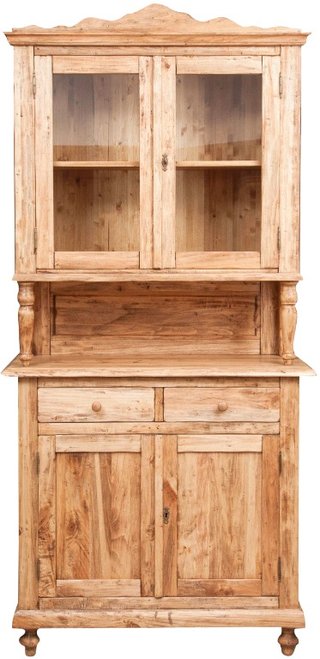 Vetrina credenza in legno massello di tiglio finit
