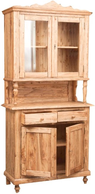 Vetrina credenza in legno massello di tiglio finit