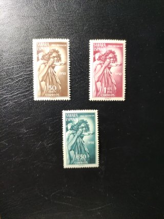 Sellos Sahara Español 1950 pro indigenas