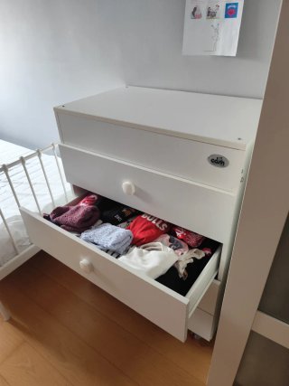 Cómoda Cam 4 cajones blanca