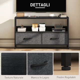 Mueble para TV de 47" con cajones plegables de tel