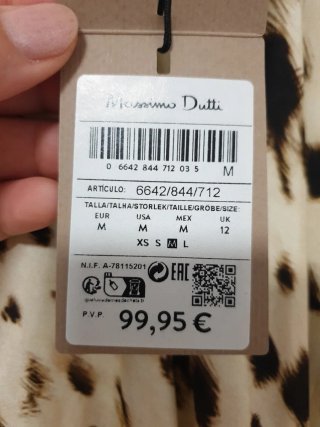 Vestido Massimo Dutti estampado