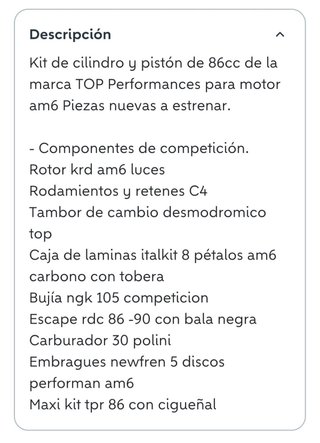 Kit TPR Performance Motor