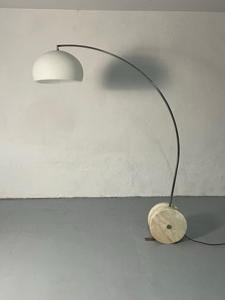 Lámpara arco mármol vintage, Años 80