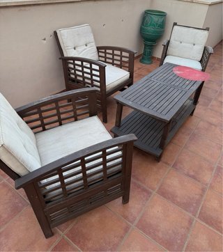 Conjunto Muebles Terraza Madera