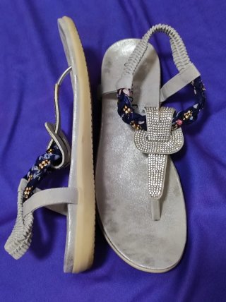 Sandalias mujer talla 39 plateadas
