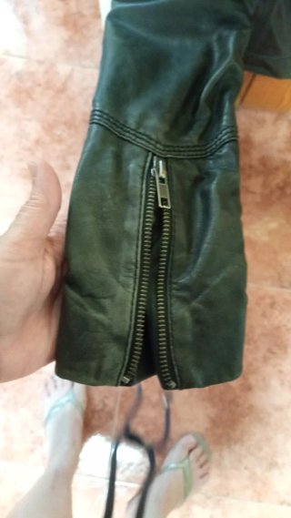 Cazadora Piel Mujer Mango Talla M