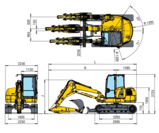 Excavadora KOMATSU PC80MR-5