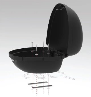 Baúl Moto 30L XLMOTO Placa Universal