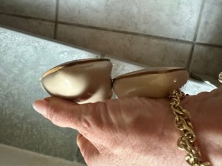 Décolleté Zara beige tacco 10 cm sandali