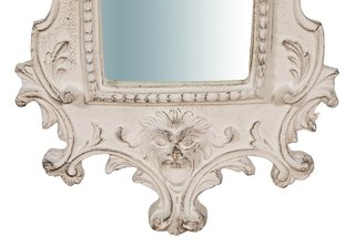 Specchiera da parete in legno finitura bianco anti