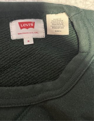 Sudadera levis verde talla S  estado 9/10