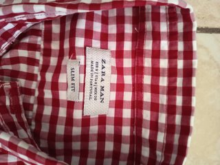 Camicia Zara quadri rossa e neri