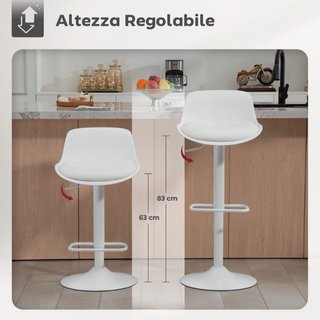 Juego de 2 taburetes de bar con respaldo, altura r