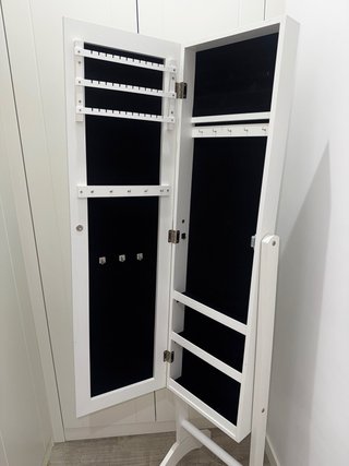 Espejo Joyero Blanco con Almacenamiento