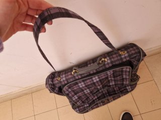 Borsone vintage a quadri