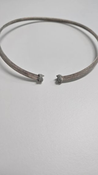 Collar Choker TOUS Original Plata de Ley 925 Malla