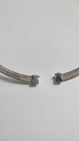 Collar Choker TOUS Original Plata de Ley 925 Malla