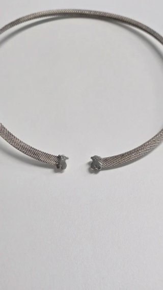 Collar Choker TOUS Original Plata de Ley 925 Malla