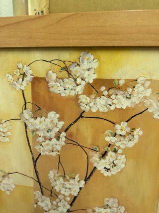 Juego de 2 cuadros de flores de algodon clasicos