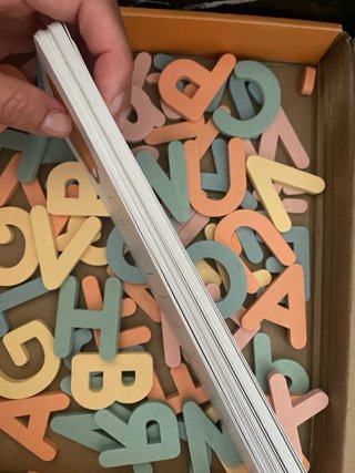 Juego letras madera Montessori