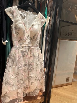 Vestido Rosa Clará Cocktail Fiesta Floral