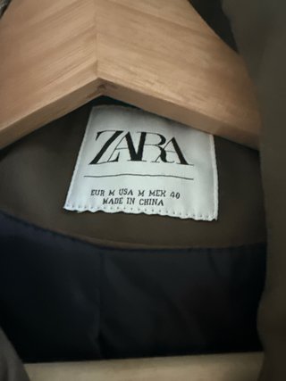 Chaqueta Zara Talla M Marrón Chocolate