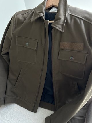 Chaqueta Zara Talla M Marrón Chocolate