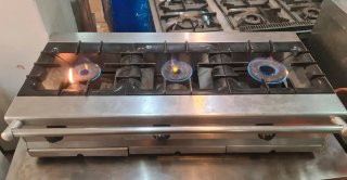 Cocina Industrial 3 Fuegos 120x56cm